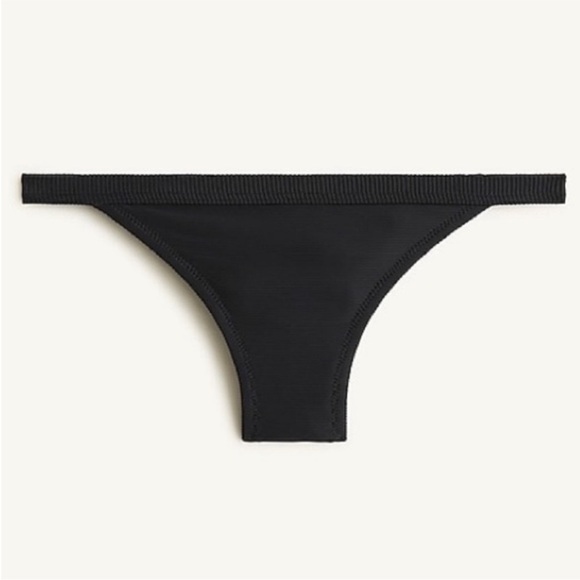 J. Crew Chi Terra Cotta Scrunchie sweetheart bikini top & Black Hipster Bottoms - Picture 14 of 16